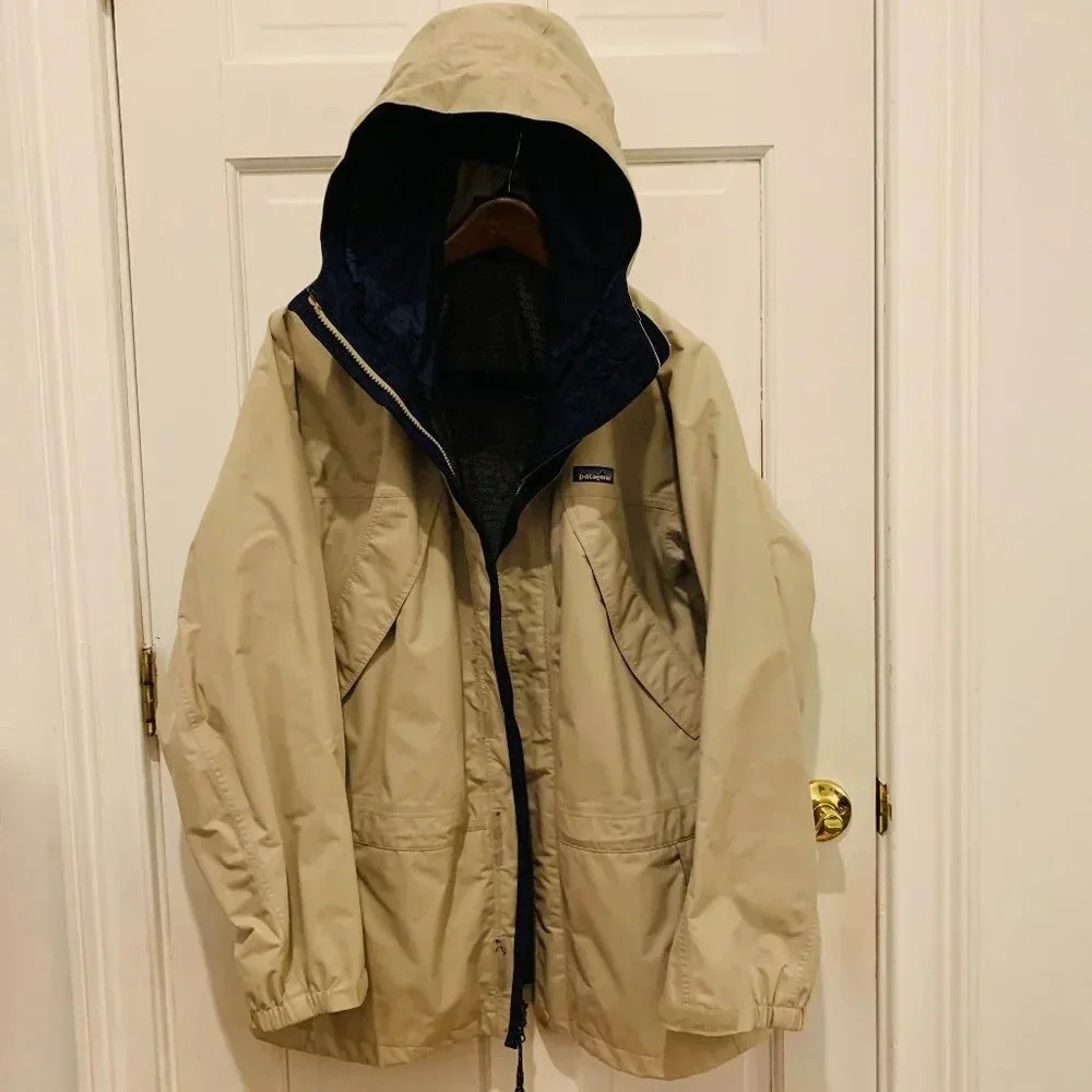 Patagonia Storm Jacket Nylon Hooded Parka Size Medium